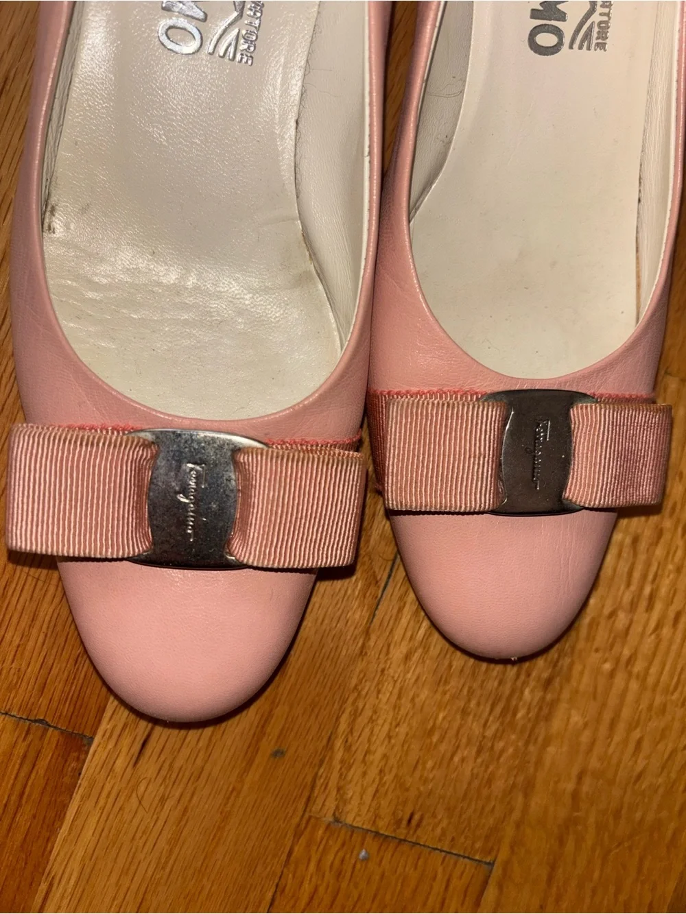 Salvatore Ferragamo Pink Vara Bow Flats